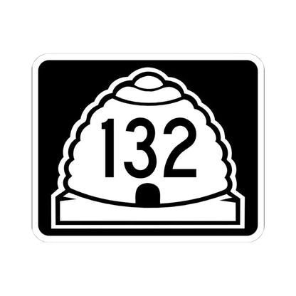 Utah 132 (Utah) (Road Sign) STICKER Vinyl Kiss-Cut Decal 4 Inch White - The Sticker Space