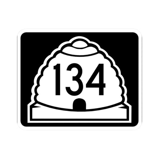 Utah 134 (Utah) (Road Sign) STICKER Vinyl Kiss-Cut Decal 2 Inch White - The Sticker Space