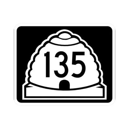 Utah 135 (Utah) (Road Sign) STICKER Vinyl Kiss-Cut Decal 2 Inch White - The Sticker Space