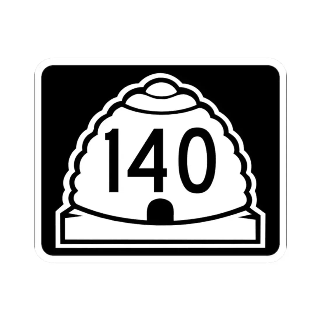 Utah 140 (Utah) (Road Sign) STICKER Vinyl Kiss-Cut Decal 2 Inch White - The Sticker Space