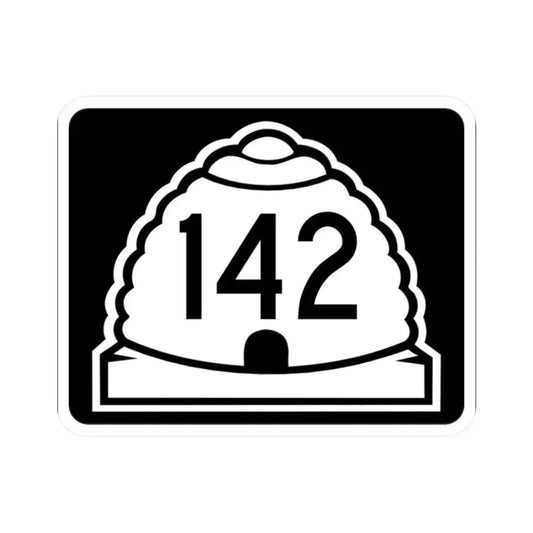 Utah 142 (Utah) (Road Sign) STICKER Vinyl Kiss-Cut Decal 2 Inch White - The Sticker Space