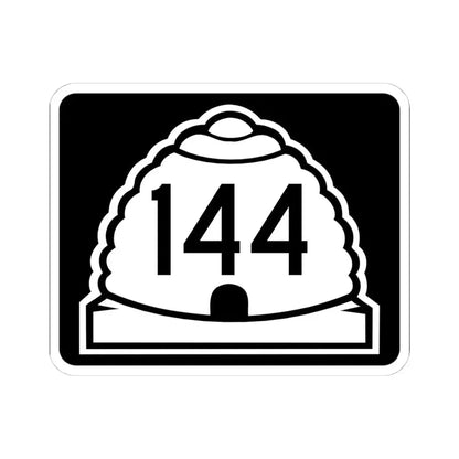 Utah 144 (Utah) (Road Sign) STICKER Vinyl Kiss-Cut Decal 4 Inch White - The Sticker Space