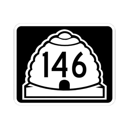 Utah 146 (Utah) (Road Sign) STICKER Vinyl Kiss-Cut Decal 4 Inch White - The Sticker Space