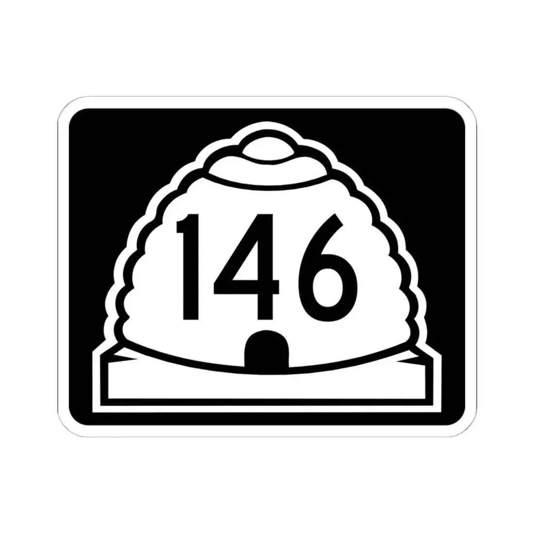 Utah 146 (Utah) (Road Sign) STICKER Vinyl Kiss-Cut Decal 6 Inch White - The Sticker Space