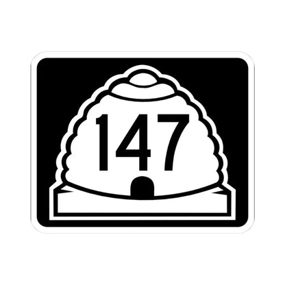 Utah 147 (Utah) (Road Sign) STICKER Vinyl Kiss-Cut Decal 3 Inch White - The Sticker Space