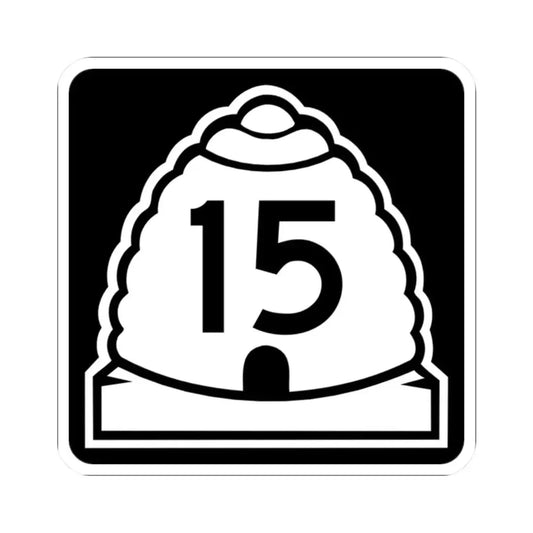 Utah 15 (Utah) (Road Sign) STICKER Vinyl Kiss-Cut Decal 2 Inch White - The Sticker Space