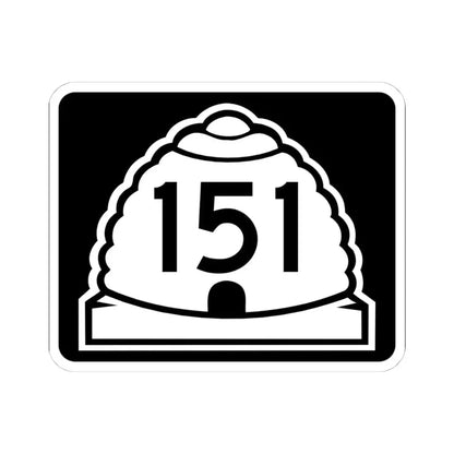 Utah 151 (Utah) (Road Sign) STICKER Vinyl Kiss-Cut Decal 4 Inch White - The Sticker Space