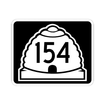 Utah 154 (Utah) (Road Sign) STICKER Vinyl Kiss-Cut Decal 6 Inch White - The Sticker Space