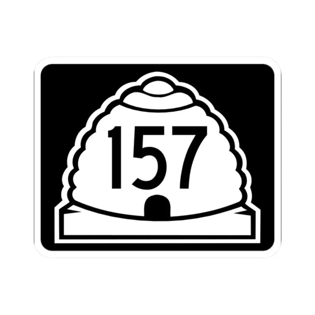 Utah 157 (Utah) (Road Sign) STICKER Vinyl Kiss-Cut Decal 2 Inch White - The Sticker Space