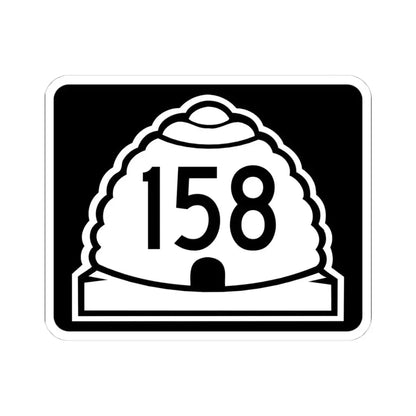 Utah 158 (Utah) (Road Sign) STICKER Vinyl Kiss-Cut Decal 4 Inch White - The Sticker Space