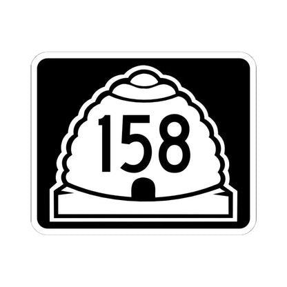 Utah 158 (Utah) (Road Sign) STICKER Vinyl Kiss-Cut Decal 6 Inch White - The Sticker Space