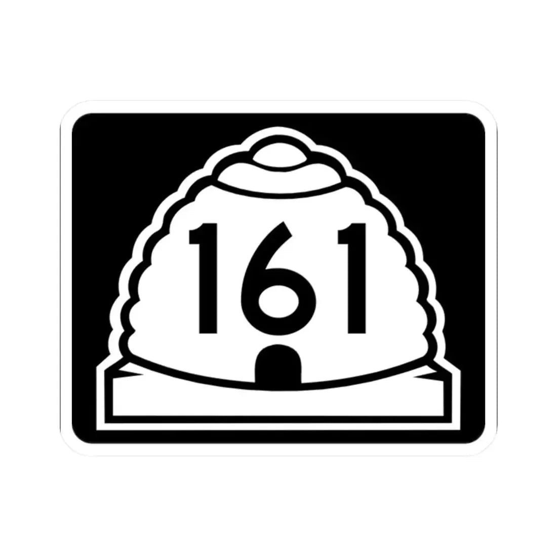 Utah 161 (Utah) (Road Sign) STICKER Vinyl Kiss-Cut Decal 2 Inch White - The Sticker Space