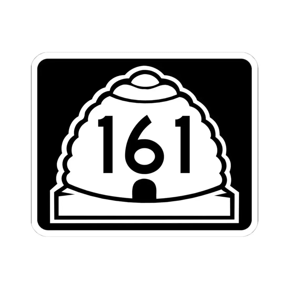 Utah 161 (Utah) (Road Sign) STICKER Vinyl Kiss-Cut Decal 4 Inch White - The Sticker Space