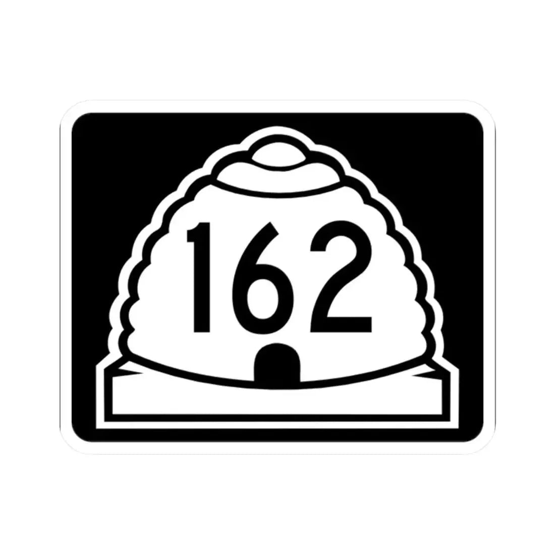 Utah 162 (Utah) (Road Sign) STICKER Vinyl Kiss-Cut Decal 2 Inch White - The Sticker Space