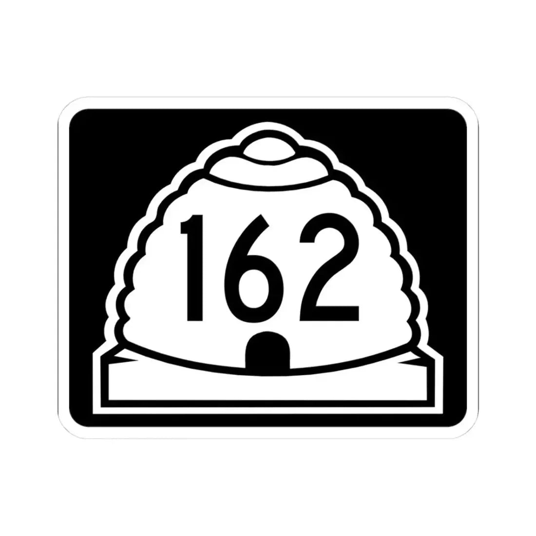 Utah 162 (Utah) (Road Sign) STICKER Vinyl Kiss-Cut Decal 3 Inch White - The Sticker Space