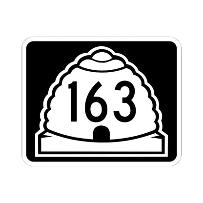 Utah 163 (Utah) (Road Sign) STICKER Vinyl Kiss-Cut Decal 6 Inch White - The Sticker Space