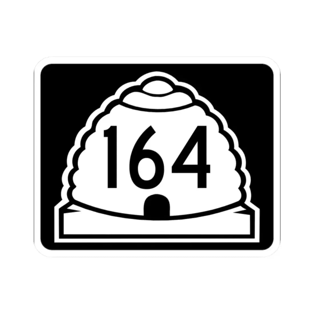 Utah 164 (Utah) (Road Sign) STICKER Vinyl Kiss-Cut Decal 2 Inch White - The Sticker Space