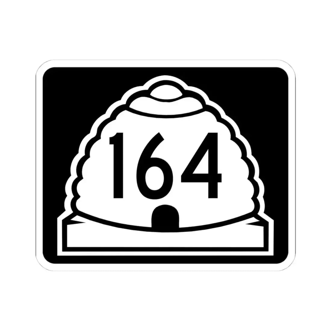 Utah 164 (Utah) (Road Sign) STICKER Vinyl Kiss-Cut Decal 4 Inch White - The Sticker Space