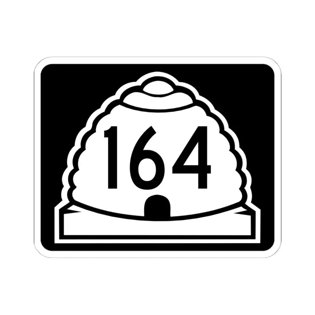 Utah 164 (Utah) (Road Sign) STICKER Vinyl Kiss-Cut Decal 6 Inch White - The Sticker Space