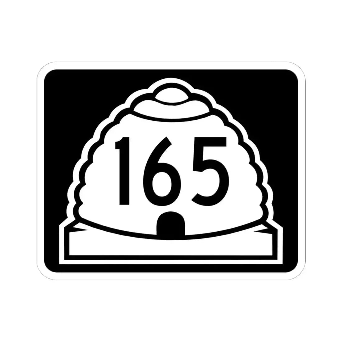 Utah 165 (Utah) (Road Sign) STICKER Vinyl Kiss-Cut Decal 4 Inch White - The Sticker Space