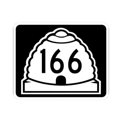 Utah 166 (Utah) (Road Sign) STICKER Vinyl Kiss-Cut Decal 3 Inch White - The Sticker Space