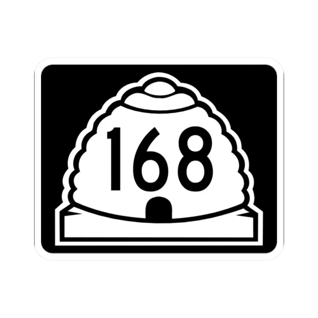 Utah 168 (Utah) (Road Sign) STICKER Vinyl Kiss-Cut Decal 2 Inch White - The Sticker Space