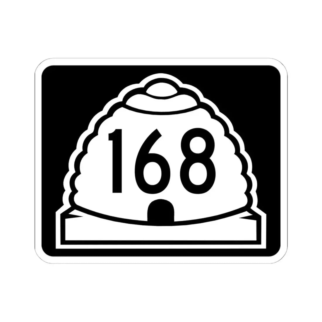 Utah 168 (Utah) (Road Sign) STICKER Vinyl Kiss-Cut Decal 6 Inch White - The Sticker Space