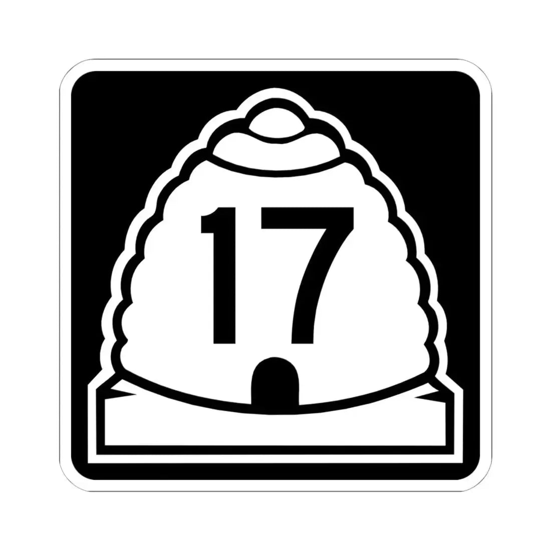 Utah 17 (Utah) (Road Sign) STICKER Vinyl Kiss-Cut Decal 6 Inch White - The Sticker Space
