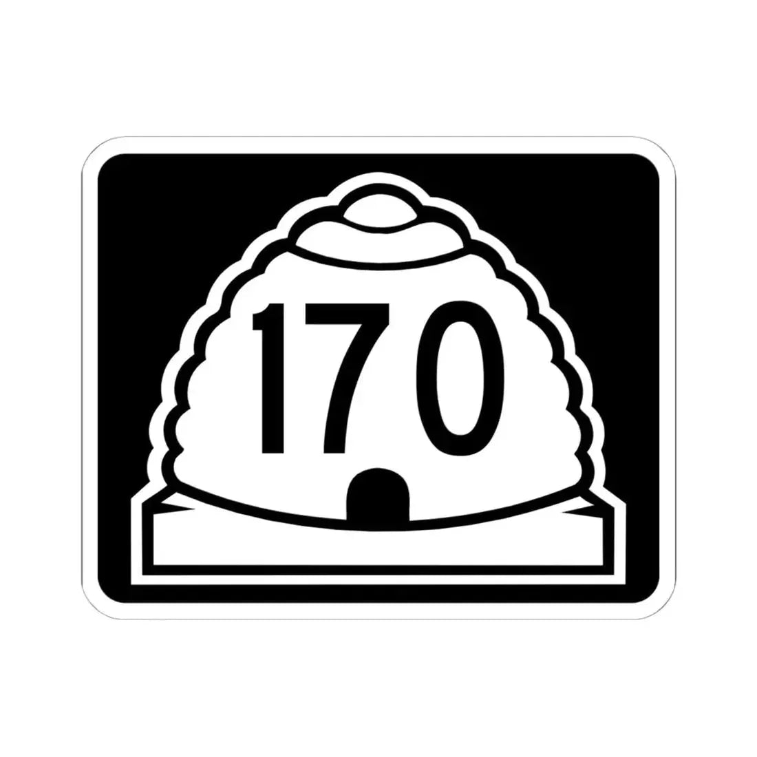 Utah 170 (Utah) (Road Sign) STICKER Vinyl Kiss-Cut Decal 6 Inch White - The Sticker Space