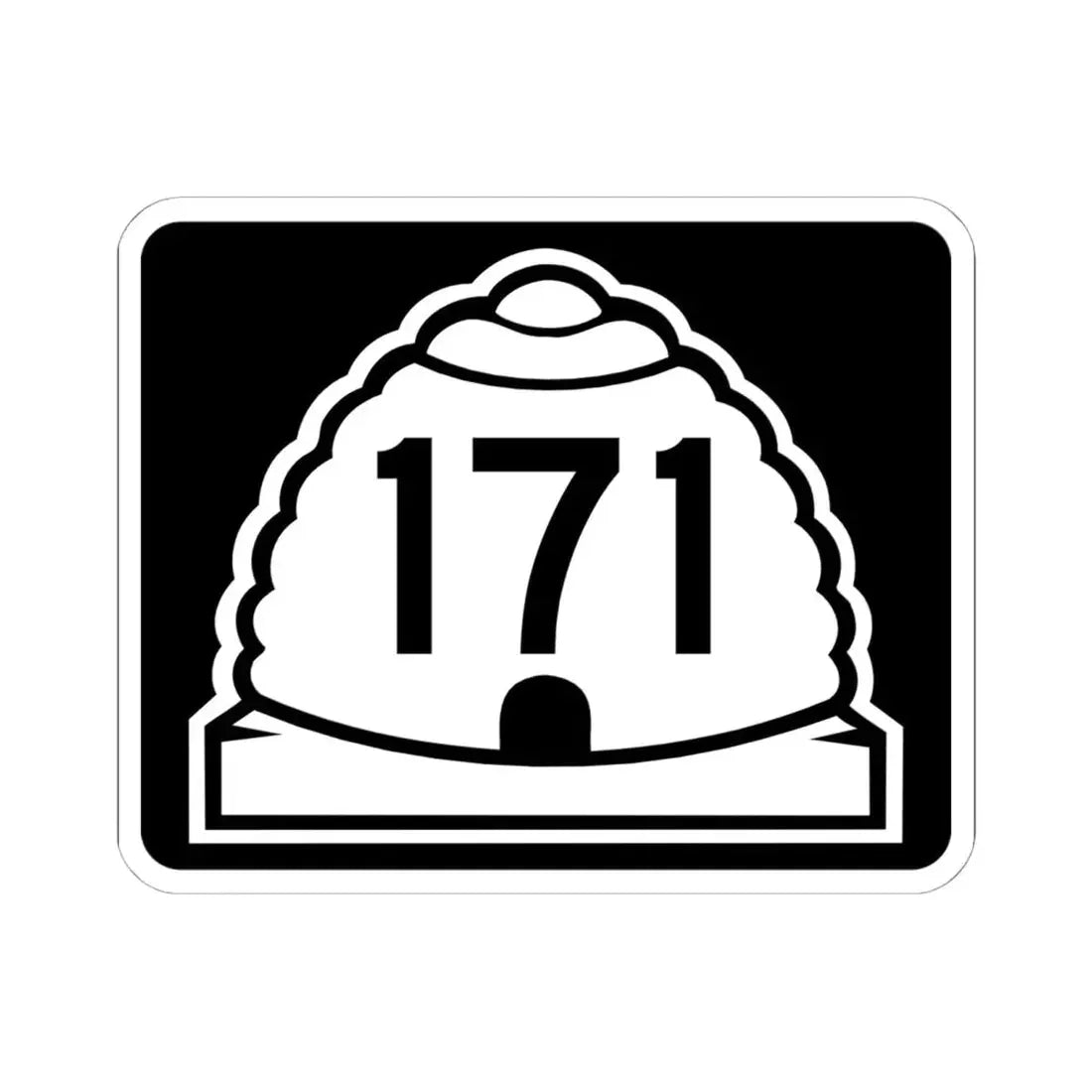 Utah 171 (Utah) (Road Sign) STICKER Vinyl Kiss-Cut Decal 6 Inch White - The Sticker Space