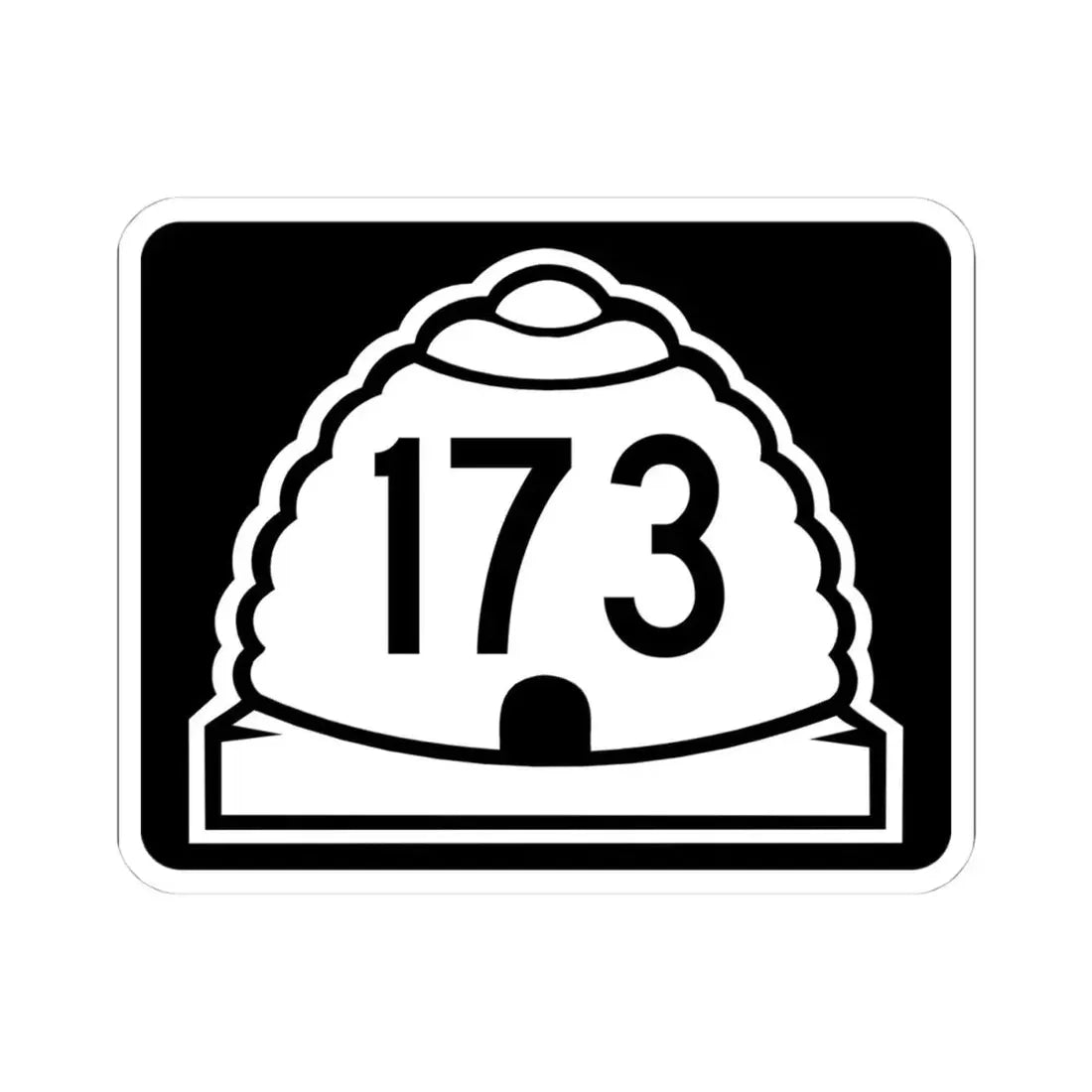 Utah 173 (Utah) (Road Sign) STICKER Vinyl Kiss-Cut Decal 4 Inch White - The Sticker Space