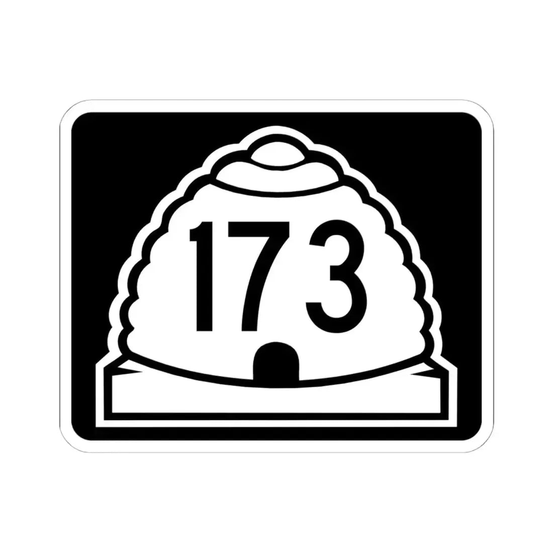 Utah 173 (Utah) (Road Sign) STICKER Vinyl Kiss-Cut Decal 6 Inch White - The Sticker Space