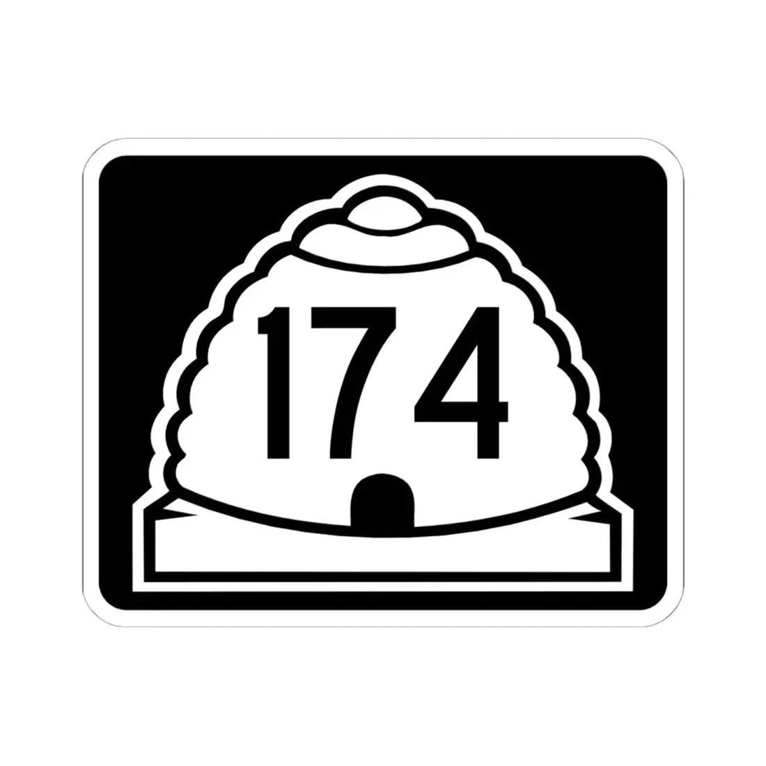 Utah 174 (Utah) (Road Sign) STICKER Vinyl Kiss-Cut Decal 6 Inch White - The Sticker Space