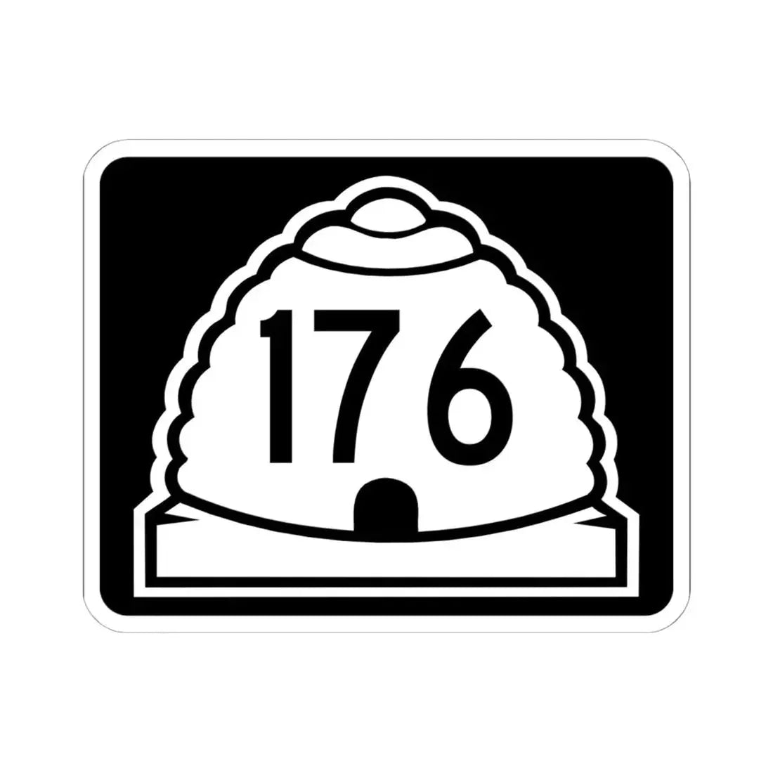 Utah 176 (Utah) (Road Sign) STICKER Vinyl Kiss-Cut Decal 6 Inch White - The Sticker Space