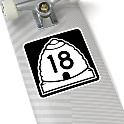 Utah 18 (Utah) (Road Sign) STICKER Vinyl Kiss-Cut Decal - The Sticker Space