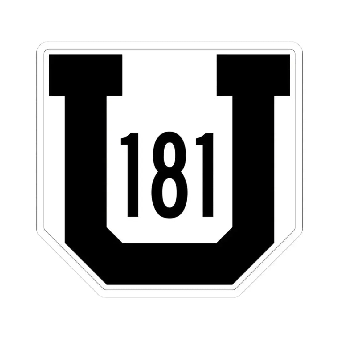 Utah 181 1954 (Utah) (Road Sign) STICKER Vinyl Kiss-Cut Decal 3 Inch White - The Sticker Space