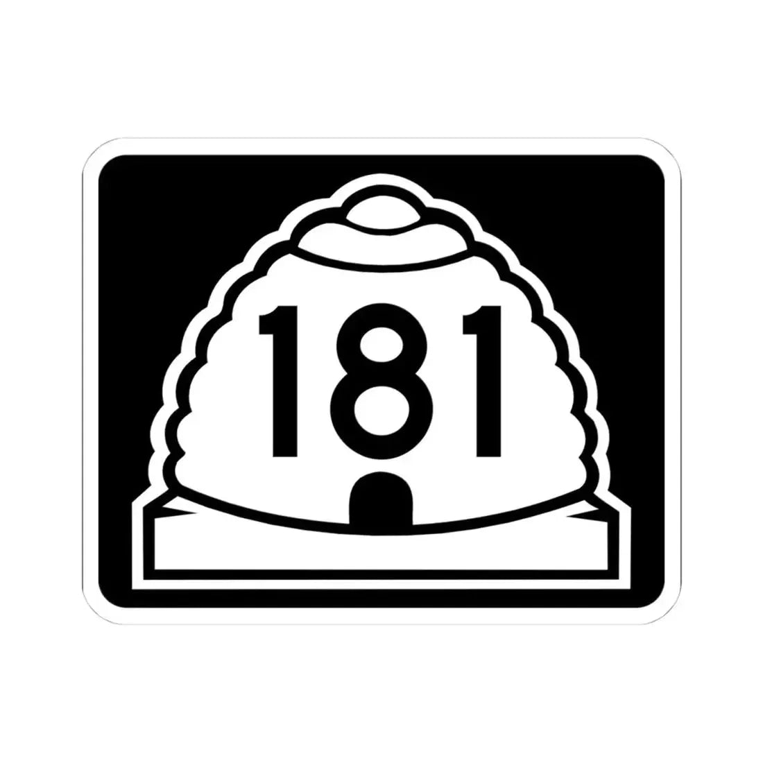Utah 181 (Utah) (Road Sign) STICKER Vinyl Kiss-Cut Decal 4 Inch White - The Sticker Space