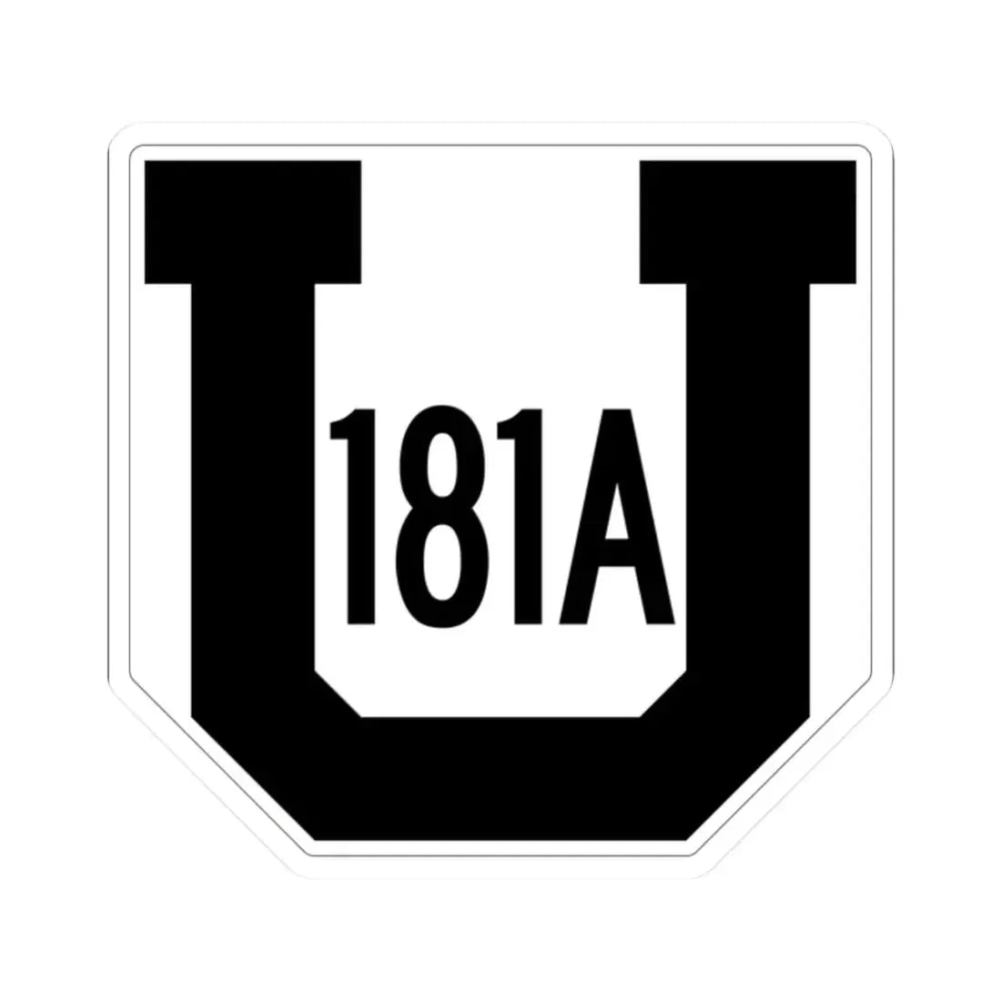 Utah 181A 1954 (Utah) (Road Sign) STICKER Vinyl Kiss-Cut Decal 2 Inch White - The Sticker Space