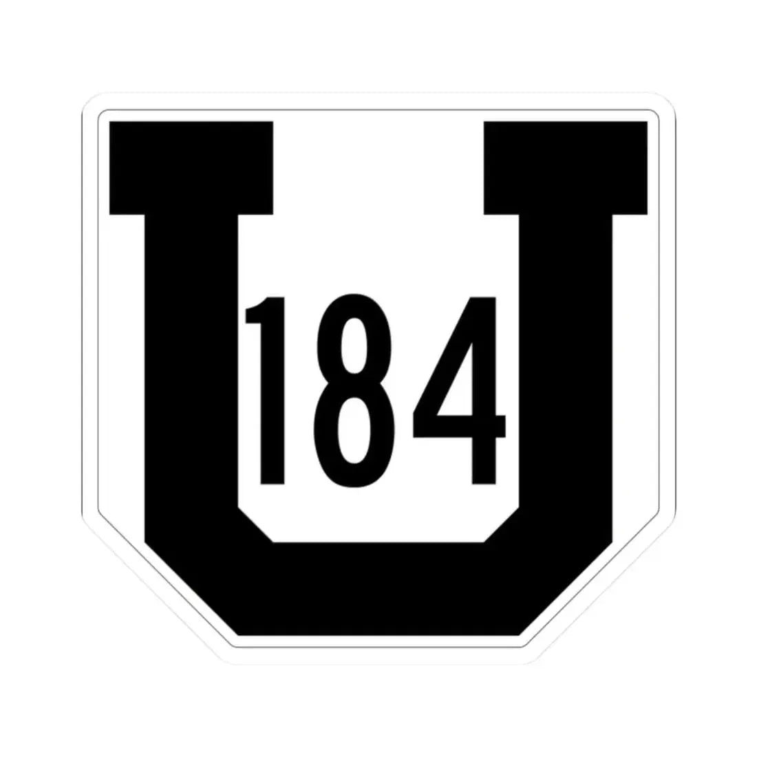 Utah 184 1954 (Utah) (Road Sign) STICKER Vinyl Kiss-Cut Decal 2 Inch White - The Sticker Space