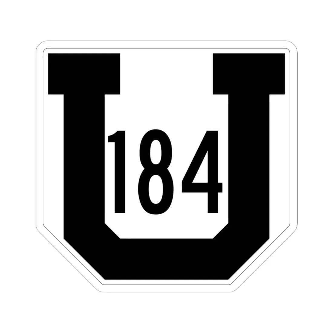 Utah 184 1954 (Utah) (Road Sign) STICKER Vinyl Kiss-Cut Decal 4 Inch White - The Sticker Space
