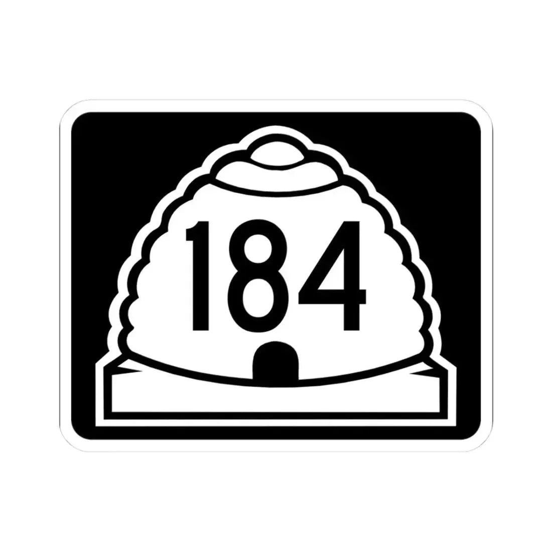 Utah 184 (Utah) (Road Sign) STICKER Vinyl Kiss-Cut Decal 3 Inch White - The Sticker Space