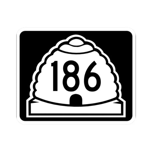 Utah 186 (Utah) (Road Sign) STICKER Vinyl Kiss-Cut Decal 2 Inch White - The Sticker Space