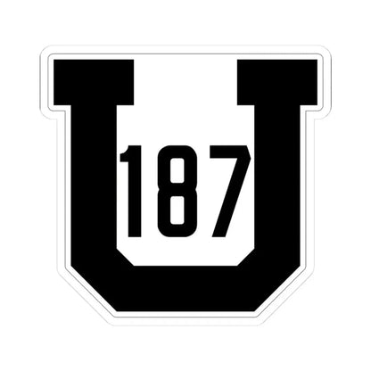 Utah 187 1926 (Utah) (Road Sign) STICKER Vinyl Kiss-Cut Decal 3 Inch White - The Sticker Space