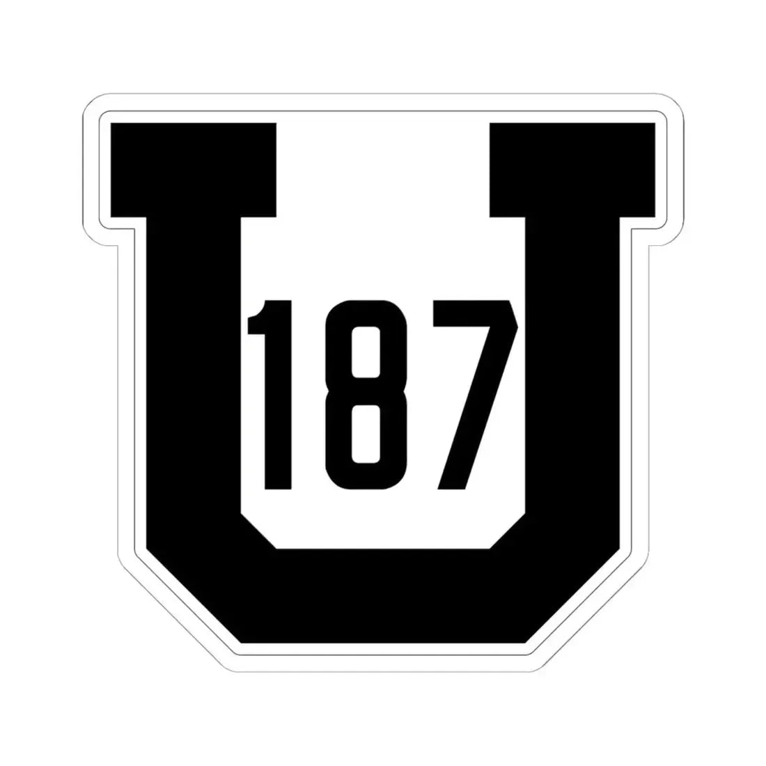 Utah 187 1926 (Utah) (Road Sign) STICKER Vinyl Kiss-Cut Decal 6 Inch White - The Sticker Space