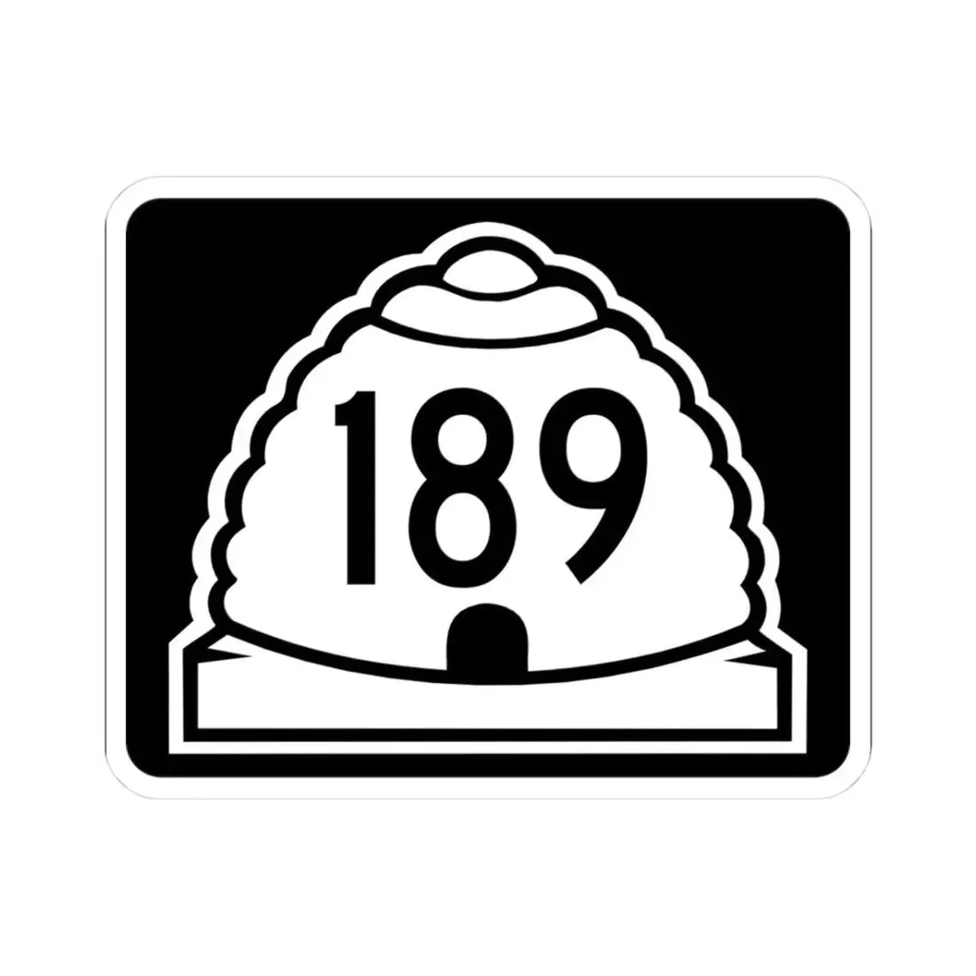 Utah 189 (Utah) (Road Sign) STICKER Vinyl Kiss-Cut Decal 3 Inch White - The Sticker Space