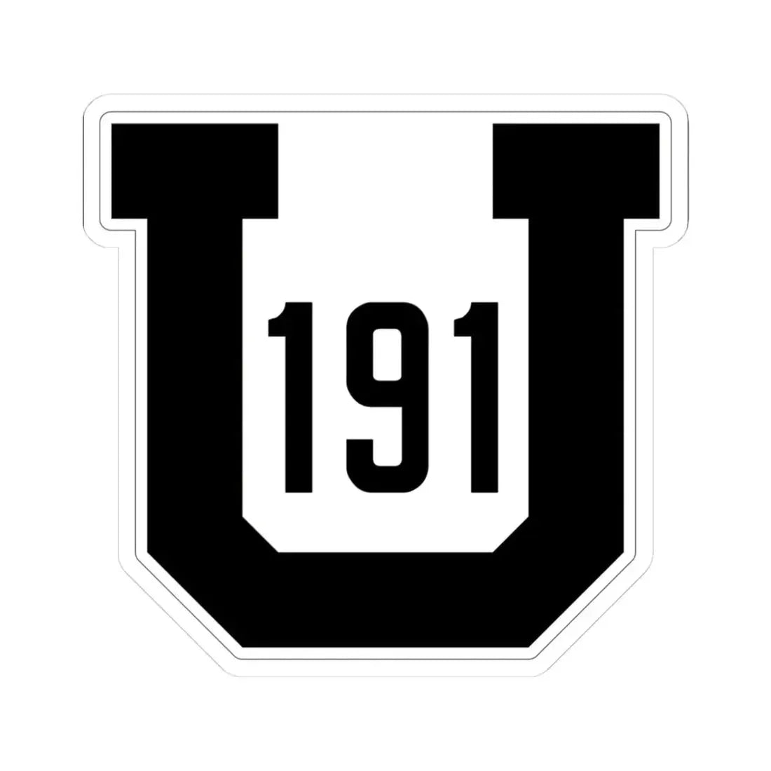 Utah 191 1926 (Utah) (Road Sign) STICKER Vinyl Kiss-Cut Decal 3 Inch White - The Sticker Space