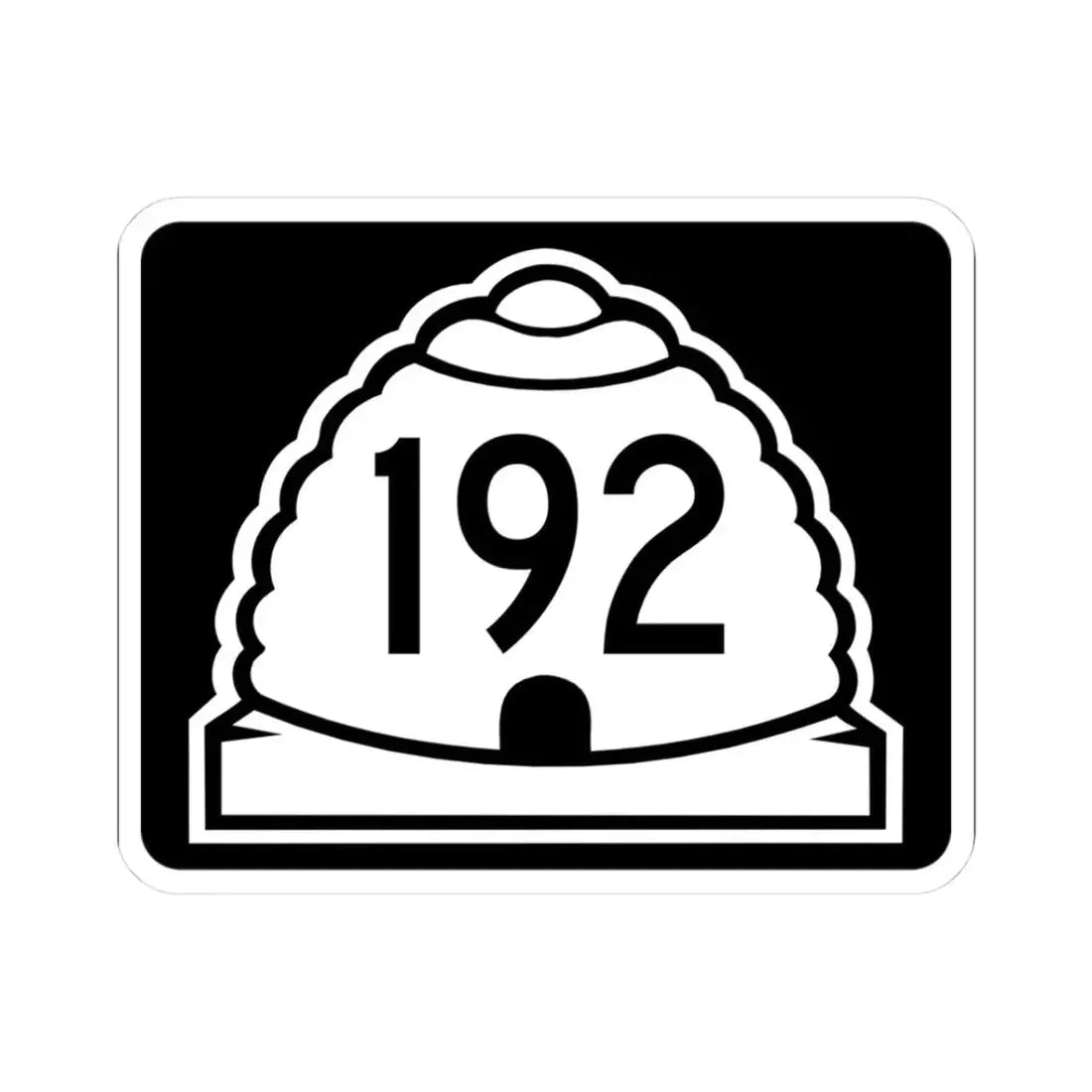 Utah 192 (Utah) (Road Sign) STICKER Vinyl Kiss-Cut Decal 3 Inch White - The Sticker Space