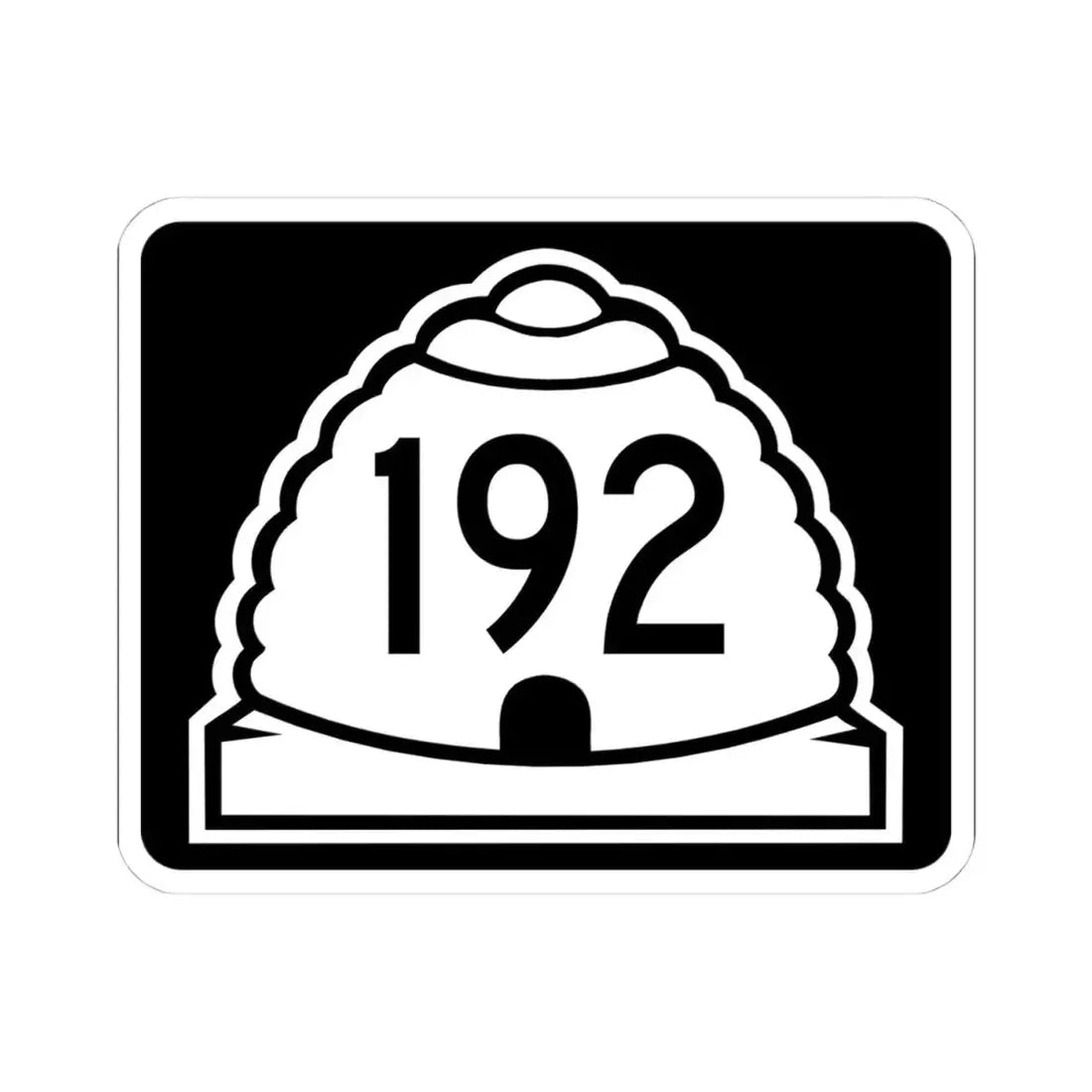 Utah 192 (Utah) (Road Sign) STICKER Vinyl Kiss-Cut Decal 4 Inch White - The Sticker Space