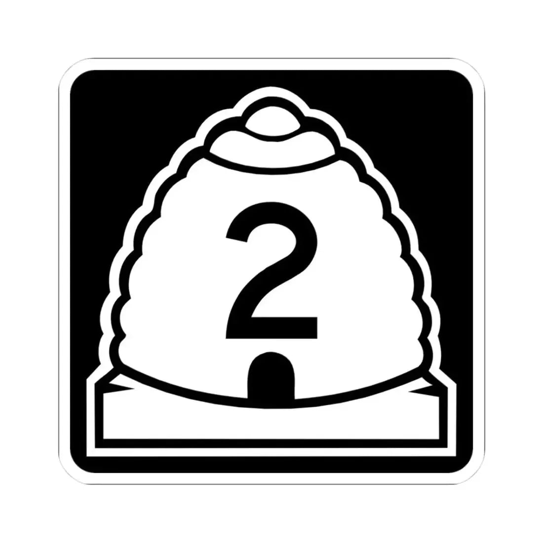 Utah 2 (Utah) (Road Sign) STICKER Vinyl Kiss-Cut Decal 3 Inch White - The Sticker Space