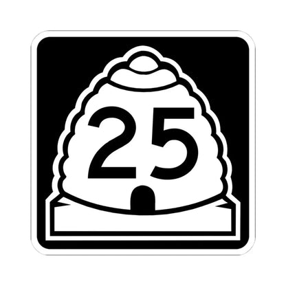 Utah 25 (Utah) (Road Sign) STICKER Vinyl Kiss-Cut Decal 4 Inch White - The Sticker Space